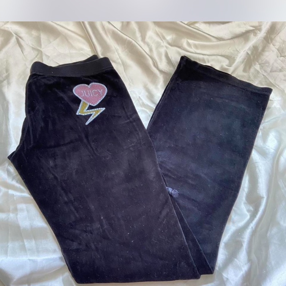 Juicy Couture Black Velour Lounge Pants